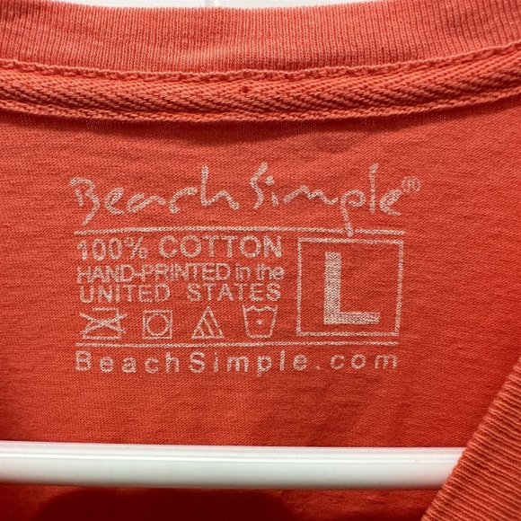 Cape Cod T Shirt Beach Huts Mens Large Orange Beach Simple - Picture 3 of 5